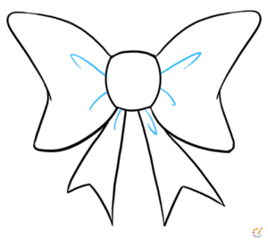 How to draw ribbon bow