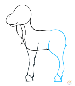 How to draw a goat