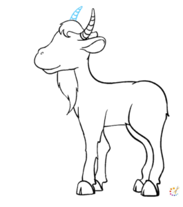 How to draw a goat