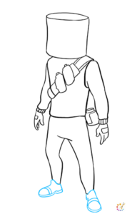 How to draw a Marshmello Fortnite