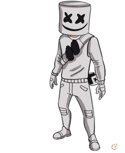 How to draw a Marshmello Fortnite