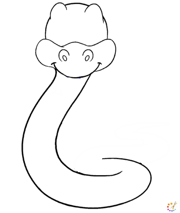 How to Draw A Snake Step By Step - For Kids & Beginners
