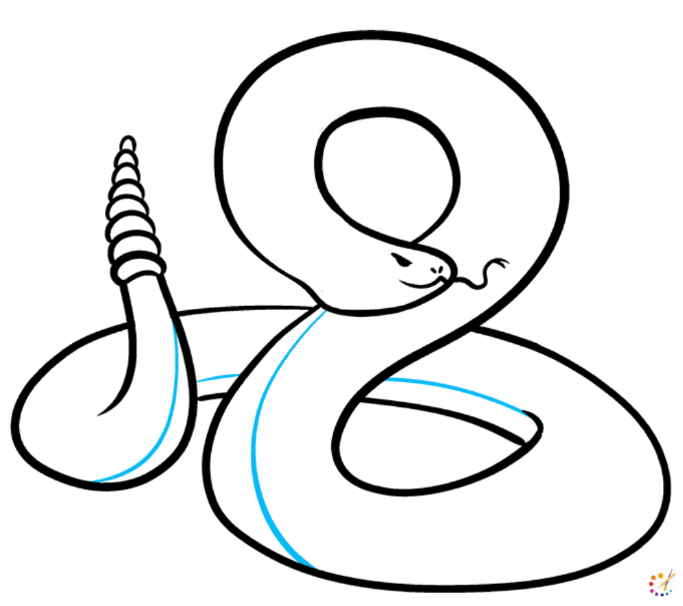 How to Draw A Snake Step By Step - For Kids & Beginners