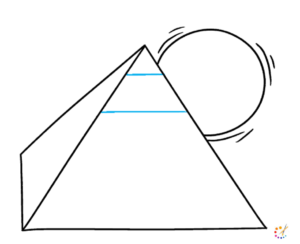 Ho to draw a pyramid