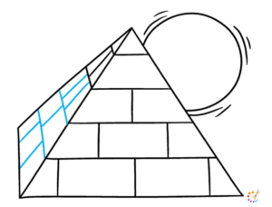 Ho to draw a pyramid