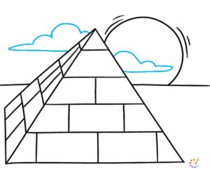 Ho to draw a pyramid