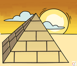 Ho to draw a pyramid