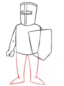 How to draw a knight