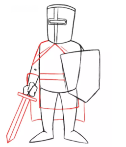 How to draw a knight