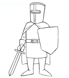 How to draw a knight