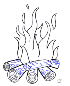 How to draw a fire