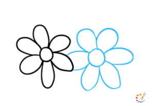 How to draw a flower