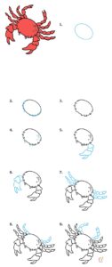 How to Draw a Crab Step By Step – For Kids & Beginners