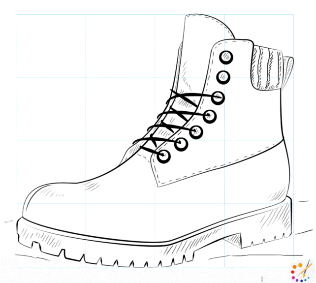 How to draw a boot