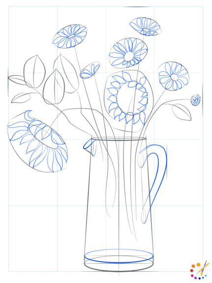 How to draw a flower