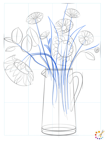 How to draw a flower