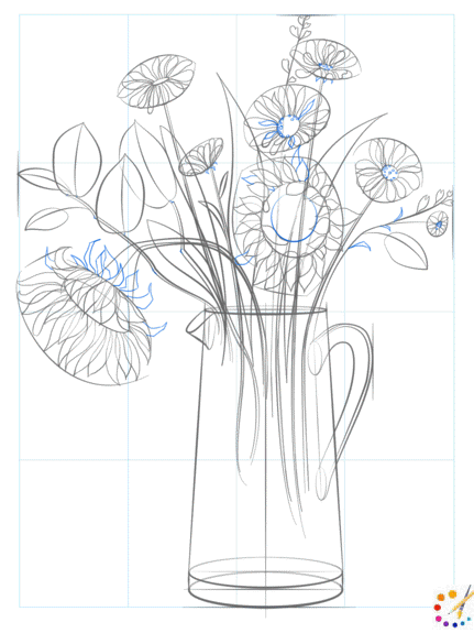 How to draw a flower