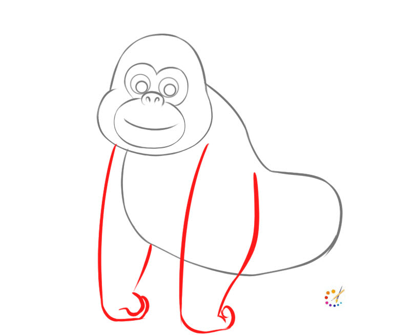 How to draw Gorilla