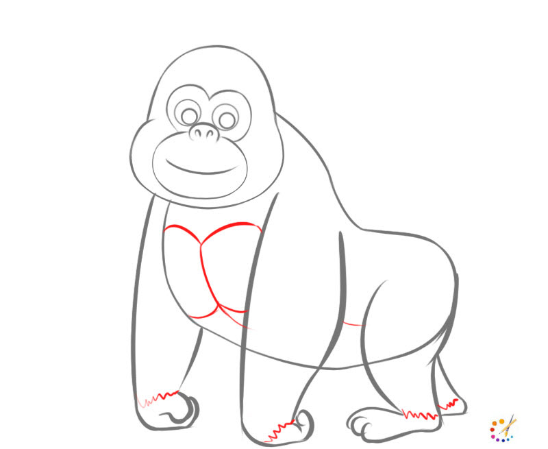 How to draw Gorilla