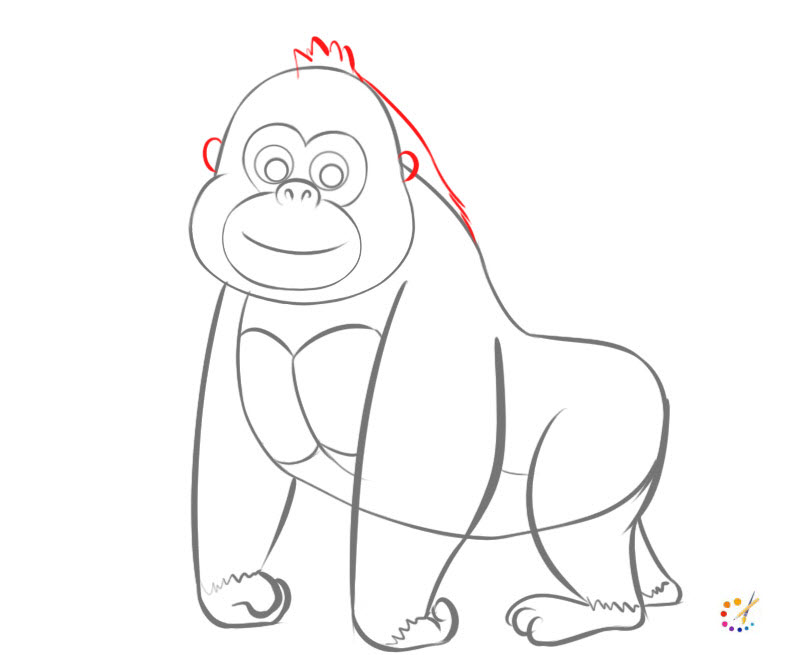 How to draw Gorilla