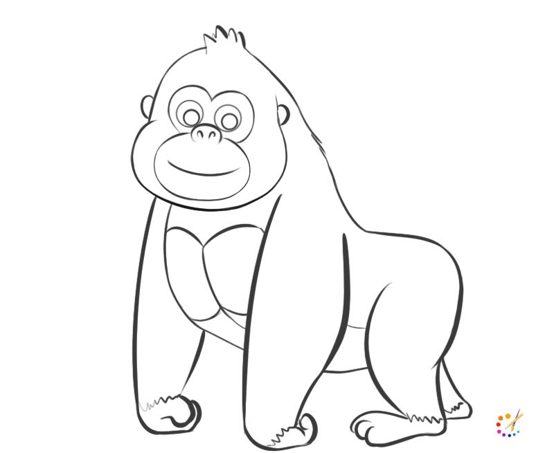 How to draw Gorilla