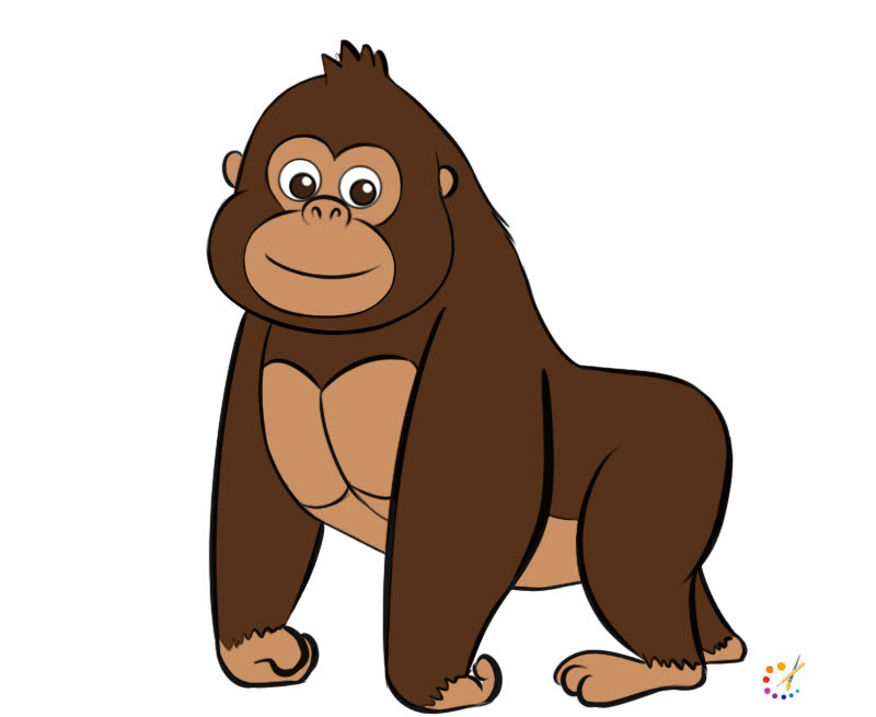 How to draw Gorilla