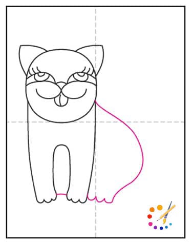 How to draw a cat