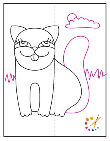 How to draw a cat