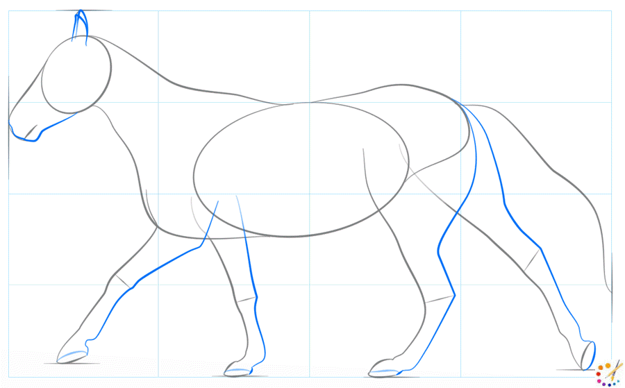 How to draw a horse