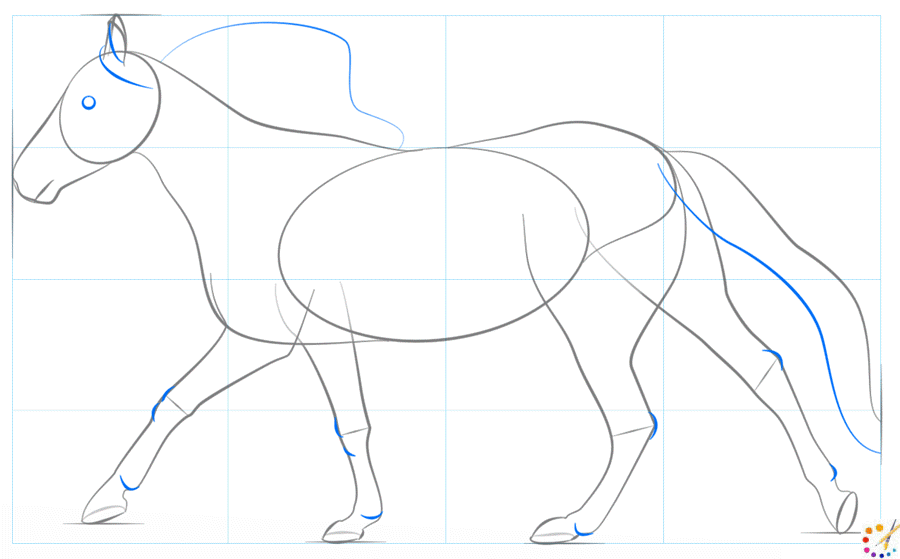 How to draw a horse