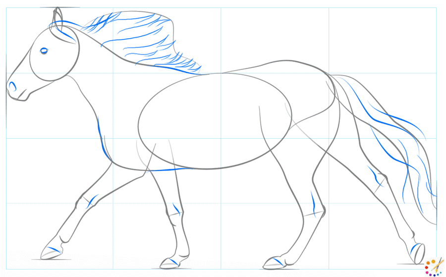 How to draw a horse