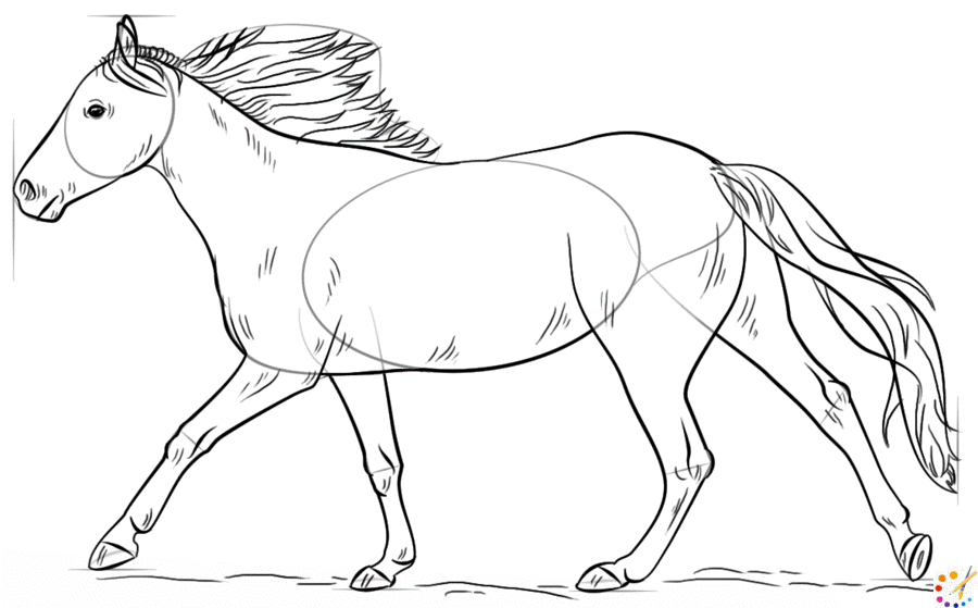 How to draw a horse