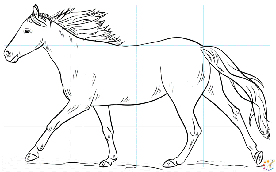 How to draw a horse