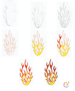 How to Draw Flames Step By Step – For Kids & Beginner