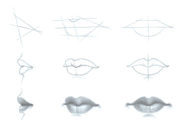 how to draw mouth