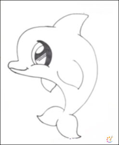 How to draw dolphin