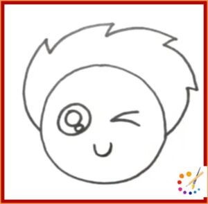 How to draw wink emoji