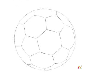 How to draw a soccer