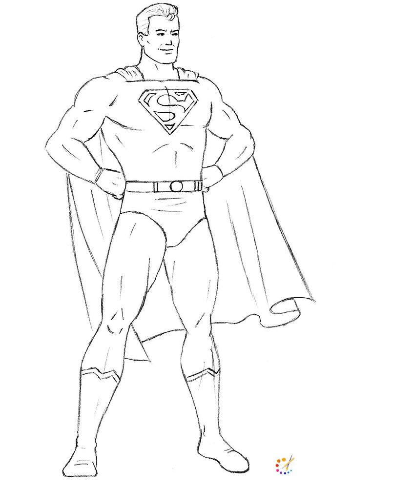 How to draw a superman