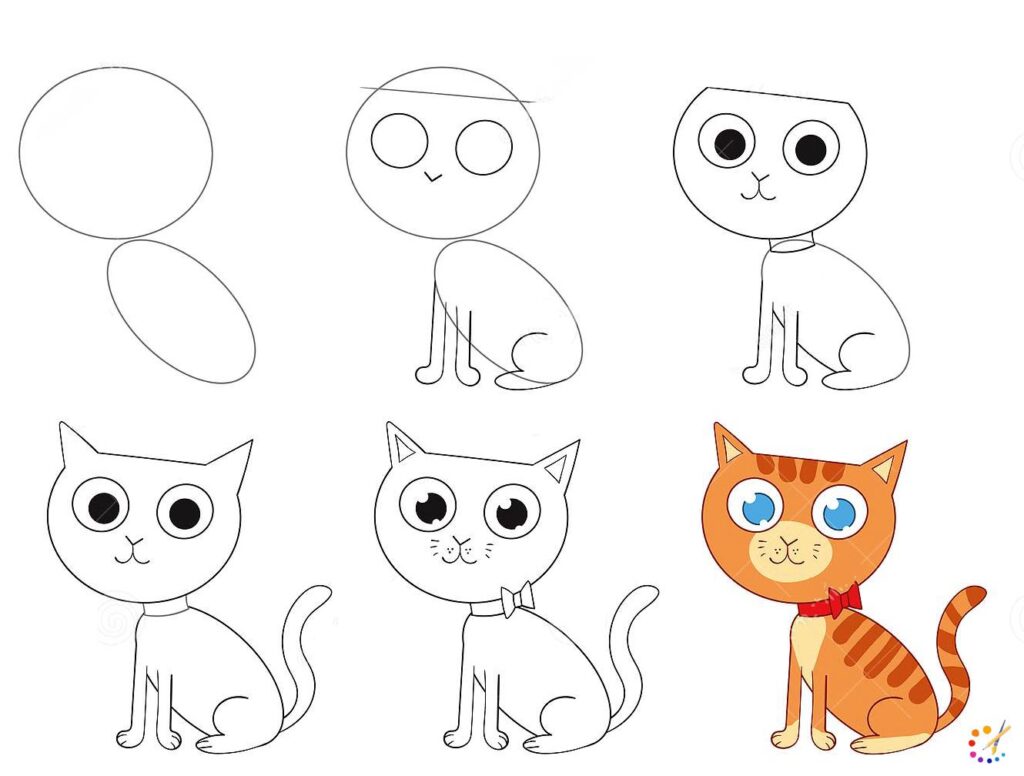 How to draw a cat