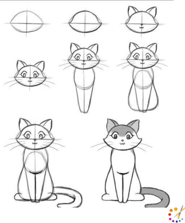 How to draw a cat