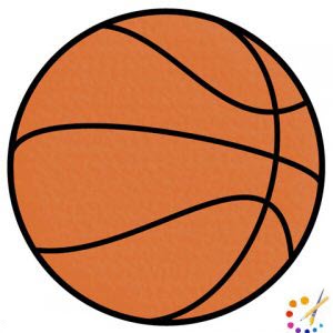 How to draw a basketball