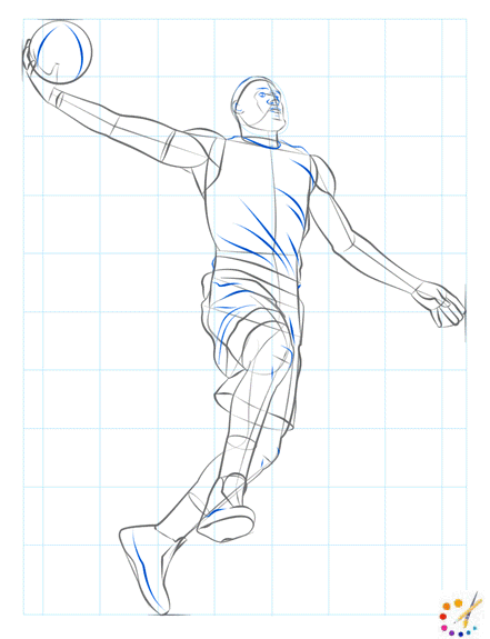 How to draw a basketball