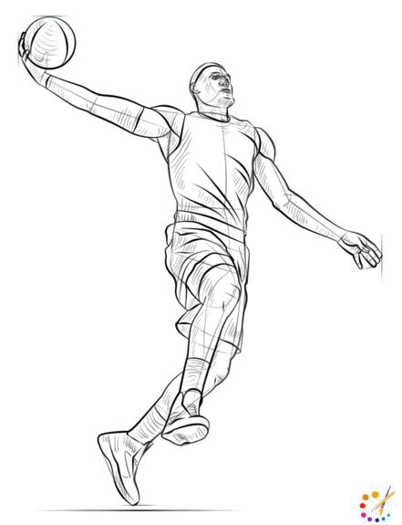 How to draw a basketball