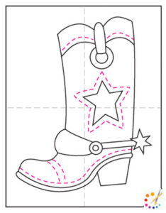 How to draw a boot