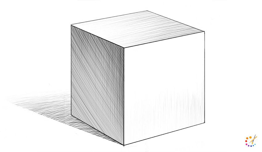 How to Draw a Cube Step By Step - For Kids & Beginners