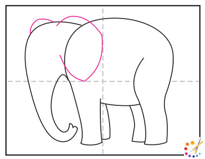 How to draw Elephant