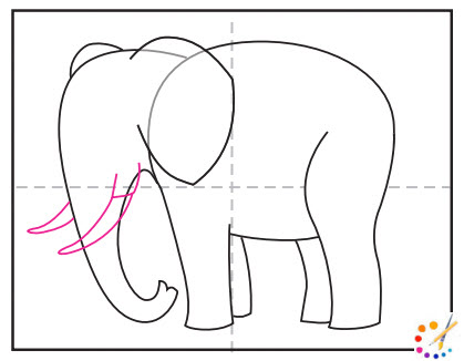 How to draw Elephant