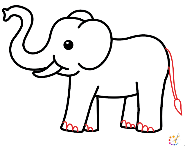 How to draw Elephant