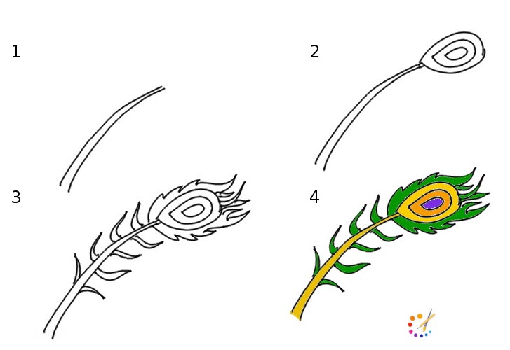 How to draw a feather 